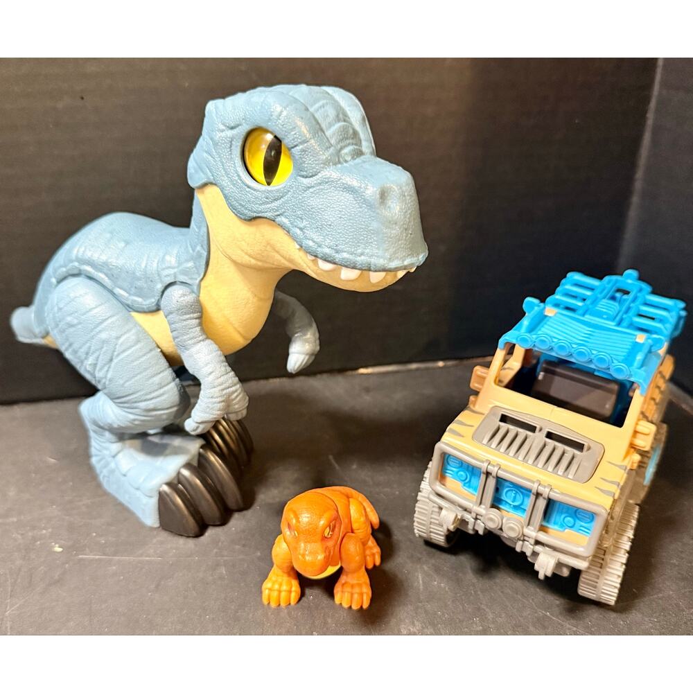 Imaginext Jurassic World T. rex Expedition Dinosaur Toy and Vehicle